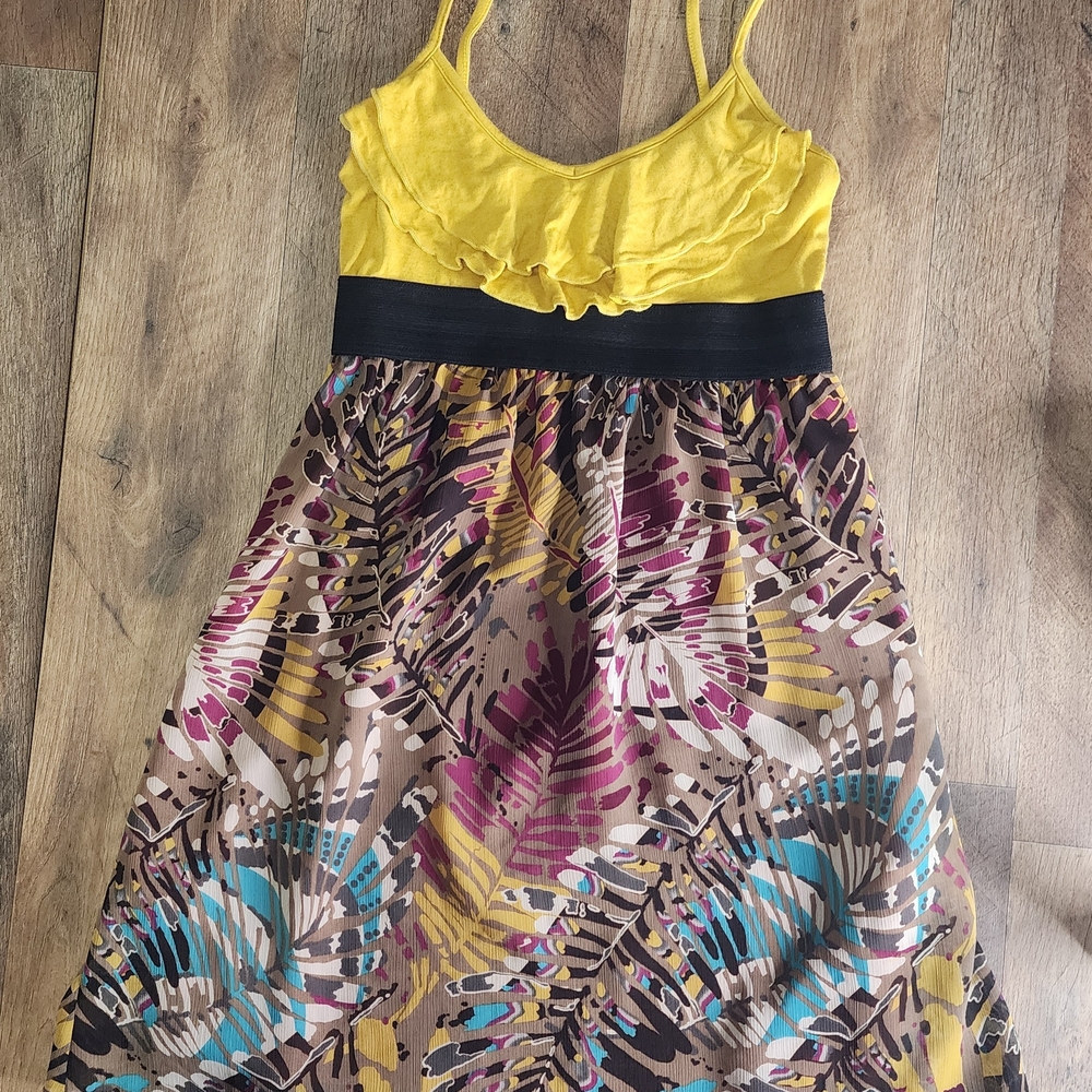 "dina-be" Yellow and Multicolor Dress